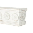 thumbnail image 6 of DecMode 72" x 8" 1-Tier White Floral Wall Shelf with Brown Distressing, 6 of 10