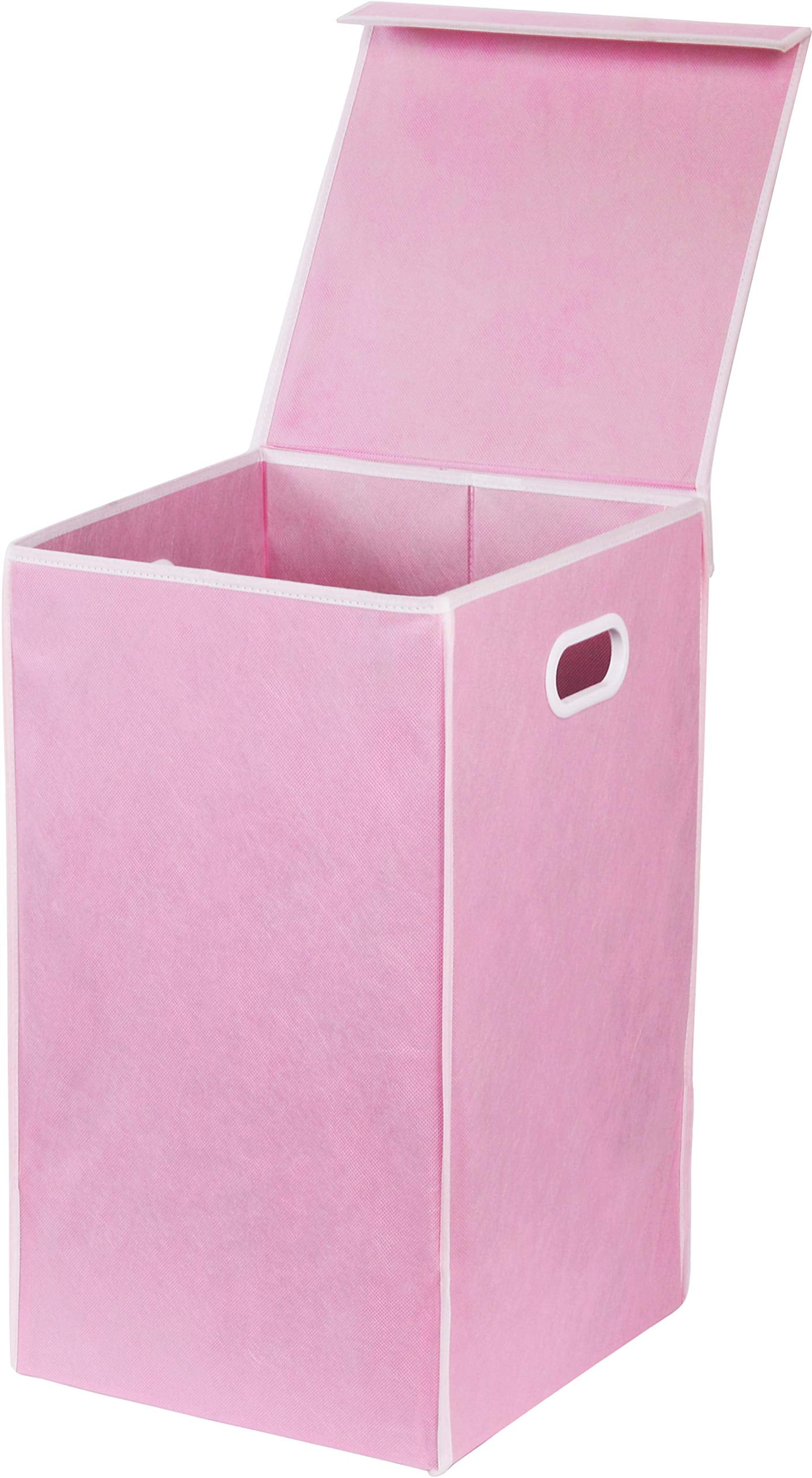02 pieces - pink/pink foldable storage box foldable laundry basket COM-FOUR® 2x Pop-Up laundry box 
