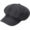 thumbnail image 4 of CoCopeaunts Octagonal Newsboy Cap Autumn Winter Hats for Women Warm Fashion Ladies Casual Solid Woolen Beret Hat Painter Cap, 4 of 7
