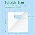thumbnail image 3 of (32 Pieces) Clear Vertical Blind Repair Tabs, Vertical Blinds Tabs/Blind Fixers for Vertical Blinds Replacement Slats & Parts(White*32), 3 of 8