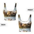 thumbnail image 6 of Uemuo Cute Prairie Sheep Herd Pattern Women's Sports Bra - High Impact Support, Breathable, and Comfortable Athletic Bra for Running, Yoga, and Workouts, 6 of 9