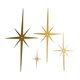 thumbnail image 1 of 4 piezas de hierro Starbursts Metal Wall Arts Estrellas colgantes Simples y fáciles de instalar Estrellas Oro, 1 of 9