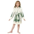thumbnail image 6 of FORMRS Niños Bathrobe Unisex Hooded Robe Soft Plush Pajamas Sleepwear, Size 4-6T, Hand Drawn Christmas Stars, 6 of 7