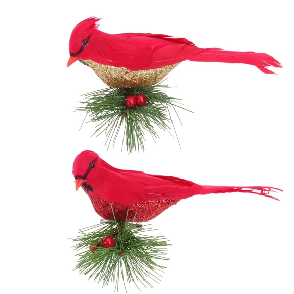 Zehuanyu 2 Pcs Bird House Christmas Red Non-toxic Decorations