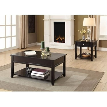 19 x 24 x 40 in. Traditional Looking Coffee Table with Lift Top, Black