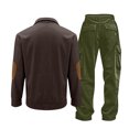 thumbnail image 3 of Ahabrexf Suits for Men, Stand up Loose 2 Pc Corduroy Long Sleeve Sports Trousers Set, 3 of 8