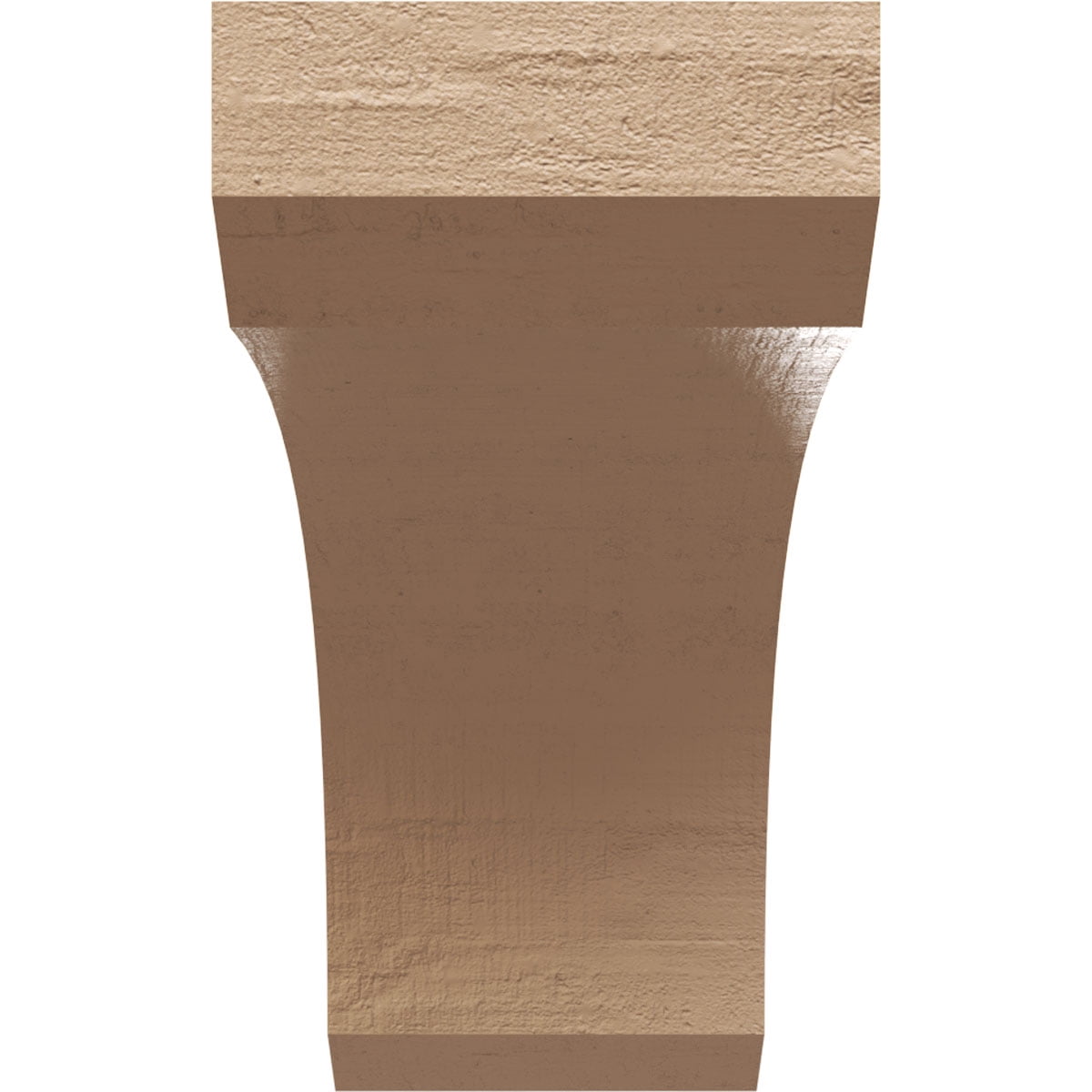 3"W x 9"D x 6"H Classic Legacy Rough Cedar Woodgrain TimberThane Corbel, Primed Tan