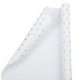 thumbnail image 4 of JAM Paper White & Silver Wrapping Paper with Polka Dots, All Occasion, 25 Sq. ft., 2/Pack, 4 of 5
