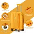 thumbnail image 2 of Joyway 5 Piece Luggage Sets Hardshell Lightweight Suitcase with TSA Lock Spinner Wheels-Orange, 2 of 7