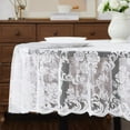 thumbnail image 2 of WARM HOME DESIGNS Elegant Small Gothic 48 Inch White Round Tablecloth for Rustic Kitchen or Wedding Decor. MTC White Round 48, 2 of 3
