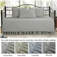 thumbnail image 5 of Daybed Cover Sets- Diamond Stitching Daybed Bedding Set, All Season Cozy Bedding with Bedskirt with Shams, Microfiber Filling (Grey), 5 of 14