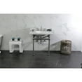 thumbnail image 3 of Kingston Brass LMS3030MB8 Pemberton 30" Carrara Marble Console Sink with Brass Legs (8-Inch, 3-Hole), Carrara Marble White/Brushed Nickel, 3 of 8