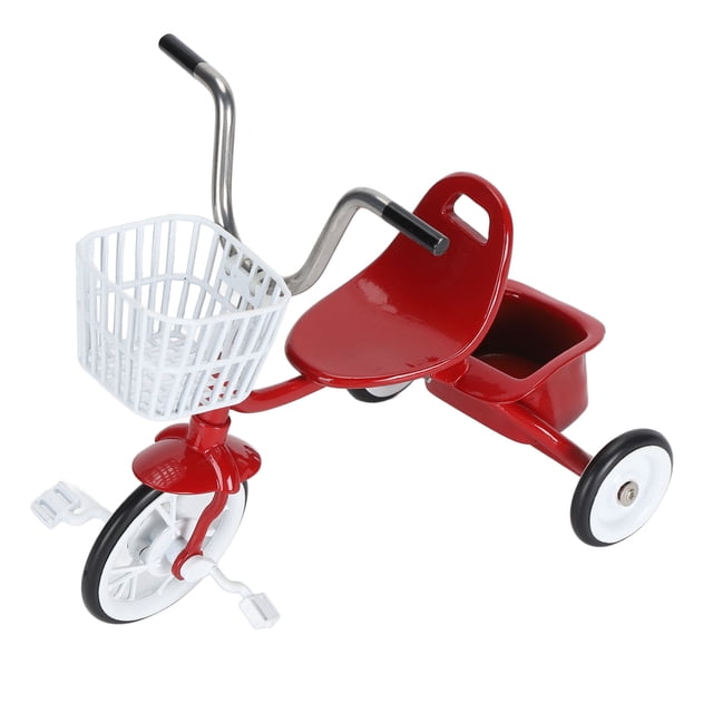 Tricycle Model Ornament Miniature Tricycle Statue Three Wheeled Bike Model Decorative for Desk Shelf