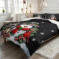 thumbnail image 2 of Yspwyqan Christmas Snowman 3 Piece Bedding Set Twin XL, Soft Winter Holiday Bed Comforter with 1 Comforter 2 Pillow Shams for Bedroom Guest Room Xmas Decor, 2 of 7