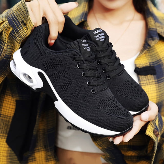 Zapatos Para Correr Mocasines casuales unisex Zapatos planos con cordones suaves Accesorios para exteriores (42 Black) DQrwqpou Tenis De Mujer Tenis De Hombre