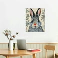 thumbnail image 3 of Nawypu  Kids Room Decor Easter Bunny Wall Art Blue Gray Cute Rabbit Poster Picture Canvas Prints Girls Baby Wall Decorations  Panel Nursery Decor Artwork Framed Ready to Hang, 3 of 5