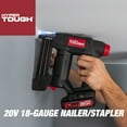 thumbnail image 4 of Hyper Tough 20V Brad Nail Gun and Stapler. 2.0Ah Lithium-ion Battery Powered, 25004.1, 4 of 12