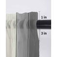 thumbnail image 6 of Yellow Gray Ombre Tier Curtains 36 Inch Length, Sheer Curtains for Bedroom Living Room Window Vintage Country Wooden Rod Pocket Voile Drapes Kitchen Curtains Small Half Window 27.5"x36" 2 Panels, 6 of 6