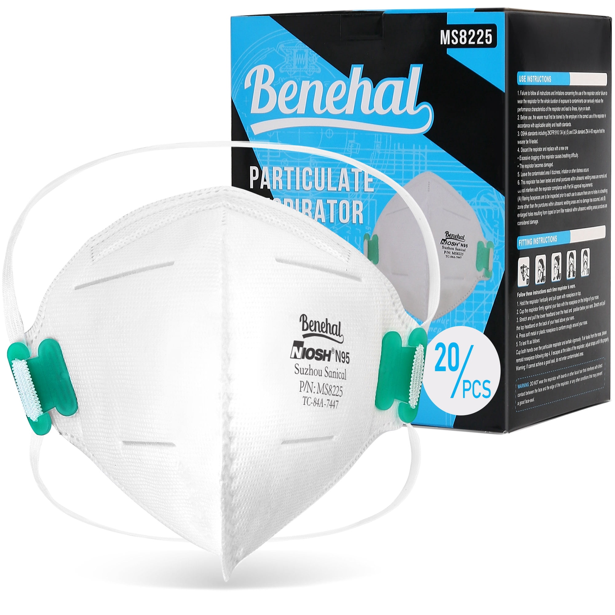【未使用】BYD N95 マスク 個包装 大人用 960枚 20 Pack N95 BYD Protective Disposable Face Masks Cover NIOSH