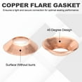 thumbnail image 3 of Uxcell Flare Gasket, 25 Pcs Fit for 1/4" Tube Size 45 Degree Copper Flared Pipe Fittings for Air Conditioner Refrigeration Accessories, 3 of 7