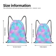 thumbnail image 2 of Disketp Purple Dragon Scales Drawstring Backpack Drawstring Gym Bags Draw String Bags for Sports, Gym, Travel, Swimming, Beach-Medium, 2 of 6