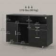 thumbnail image 3 of HOMCOM Armoire Mobile à 2 Tiroirs avec Station de Charge Ports USB Roues, 3 of 10