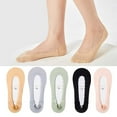 thumbnail image 6 of ZACPNCV Women Nylon Ultra Low Cut Non-Slip Thin Liner Socks Invisible Hidden Socks for Flats Beige Free Size, 6 of 6