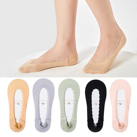 prucolt Womens Non Slip No Show Socks Thin Low Cut Liner Socks Soft Invisible Socks for Loafer Sneaker Flats