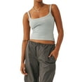 thumbnail image 2 of Lamuusaa Women's Solid Color Tank Tops for Summer, Casual Basic Sleeveless Scoop Neck Slim Fit Shirts Ribbed Tops, 2 of 6