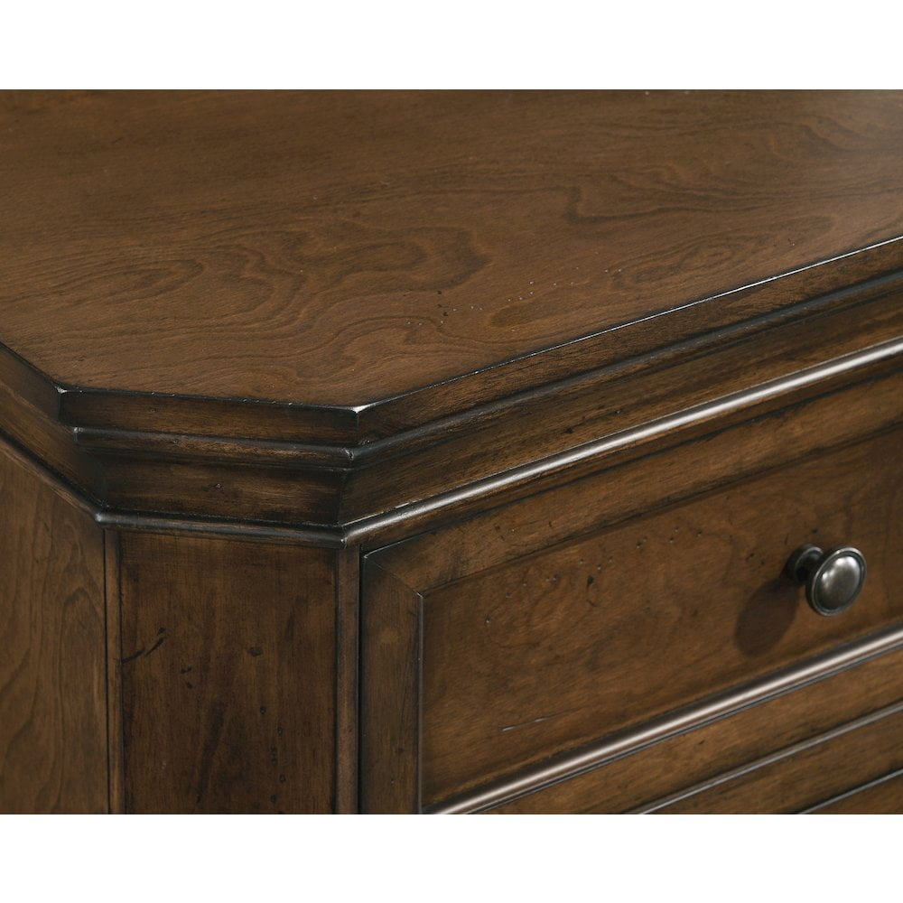 Roundhill Furniture Maderne Traditional Wood 9-Drawer Dresser, Antique Walnut Finish