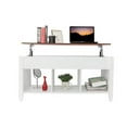 thumbnail image 3 of Wulawindy White Coffee Table, Lifting Coffee Table With Storage Cabinet, 41.1 X 19.5 X 19.3-24.6 Inches, 3 of 8