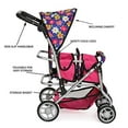 thumbnail image 2 of My First Twin Doll Stroller - Cochecito con sombrilla doble - Accesorios para muñecas - Cochecito plegable rosa para muñecas con bolsa para pañales - Se adapta a muñecas gemelas de hasta 18 pulgadas, 2 of 5