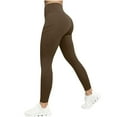 thumbnail image 2 of Bloomae Tummy Control Workout Leggings with Pockets High Waist Athletic Yoga Pants for Women Running Fitness Buttery Soft Workout Leggings Brown M, 2 of 10