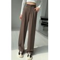 thumbnail image 1 of Pantalones de otoño para mujer, lisos, combinables, sencillos, informales, de cintura alta, para oficina, elegantes, holgados y cómodos, ropa de calle Ulzzang, 1 of 6