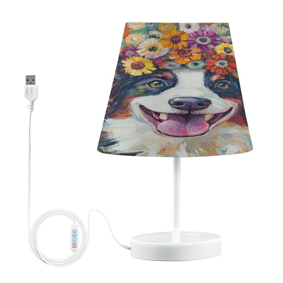 BZSMCE Table Lamp Creative Loving Dog Simple Pattern Night Light
