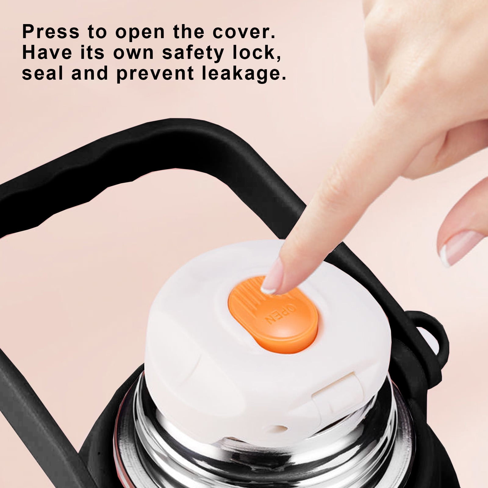 Insulated Gallon Jug with Handle Camping Water Jug, 316 Stainless Steel, Large Double Vacuum Water Bottle for Hot & Cold Drinks, Wide Mouth, Sweat Proof, Great for Travel, Camping 600ml