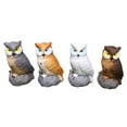 thumbnail image 4 of BALAHAPY 4Pcs Mini Owl Statue Owl Figurine for Housewarming present, 4 of 8