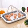 thumbnail image 3 of Collapsible Plastic Oval Laundry Basket, Oval Plastic Collapsible Laundry Basket, Oval Collapsible Laundry Basket, for Shopping Basket, Fruit Basket, Laundry Basket, 3 of 5