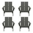 thumbnail image 2 of WestinTrends Riviera Outdoor HDPE Modern Adirondack Chair with Cup Holder (Set of 4), Gray, 2 of 14