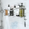 thumbnail image 2 of KINCMAX Premium Shower Caddy - Adhesive Bathroom Shower Organizer and Storage w/ 4 Hooks, 2 of 5