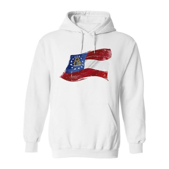 Flag Of Georgia Design Hoodie Men -Image by Shutterstock, Male XX-Large