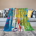 thumbnail image 2 of Wuche Novelty Throw Blanket Super Soft Throw Blanket for Bed, Couch, Living Room, Home, Sofa, Office All Season Paint Splatter Colorful Throw Blanket ，Various Sizes White, 2 of 6