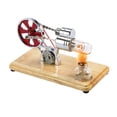 thumbnail image 1 of Stirling Engine Electric Generator Model LED Flywheel Science Experiment for Adults Kids School, 1 of 7