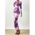 thumbnail image 3 of Vestido PRETTYGARDEN Maxi Ajustado con Mangas Largas y Fruncido Talla M, 3 of 8