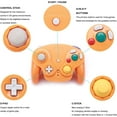 thumbnail image 3 of BAMAIA Classic 2.4G Wireless Controller Gamepad with Receiver Adapter, Compatible with for Wii Gamecube NGC GC(Black and Orange), 3 of 6