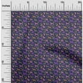 thumbnail image 2 of oneOone Georgette Viscose Purple Fabric Floral & Puppies Quilting Supplies Print Sewing Fabric By The Yard 42 Inch Wide, 2 of 5