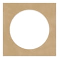 thumbnail image 3 of Beige Suede Picture Frame Mat for 8x8 Frames - Circle Opening for 4x4 Photos - 1 Mat, 3 of 7
