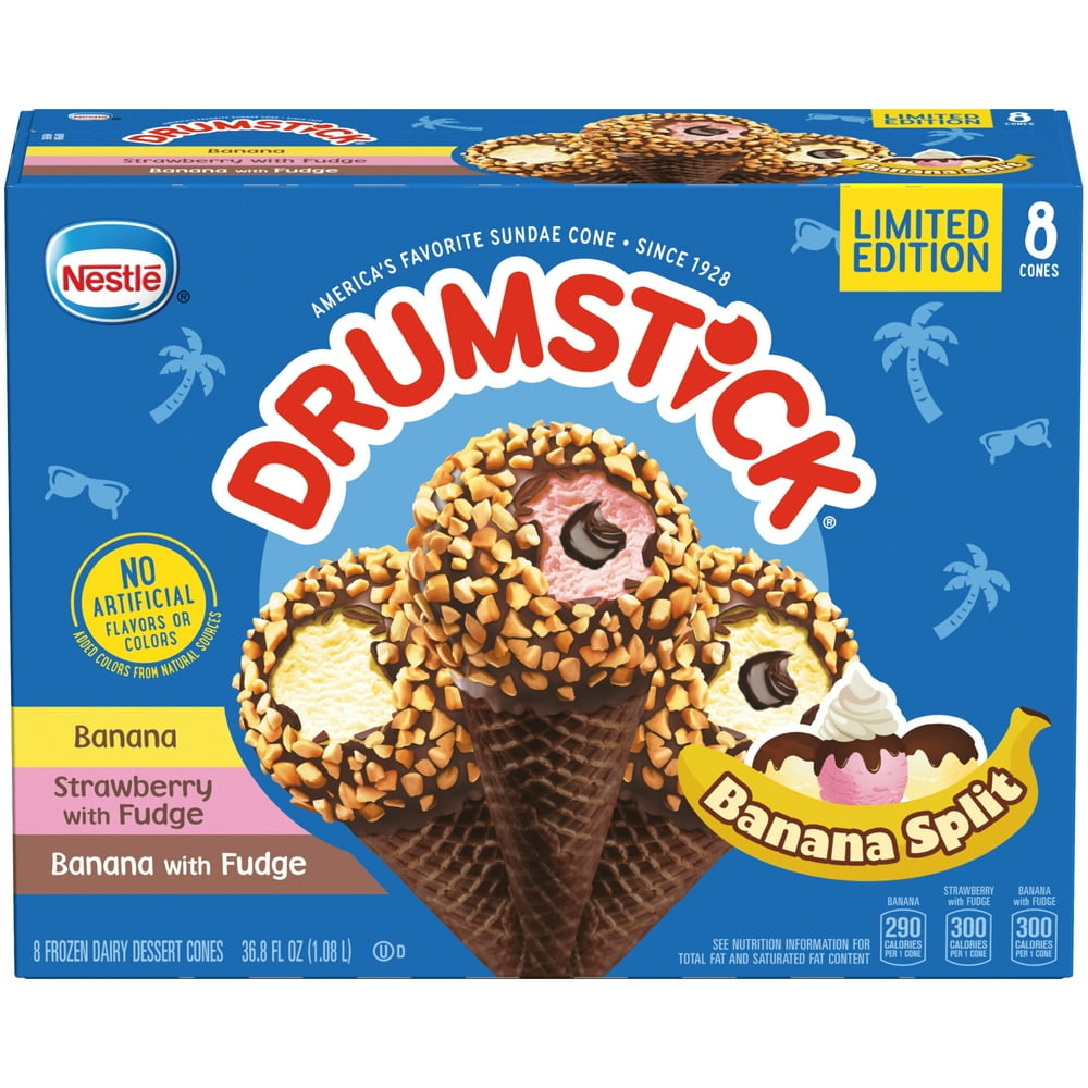 DRUMSTICK Limited Edition Frozen Dairy Dessert Cones Variety Pack 8 ct