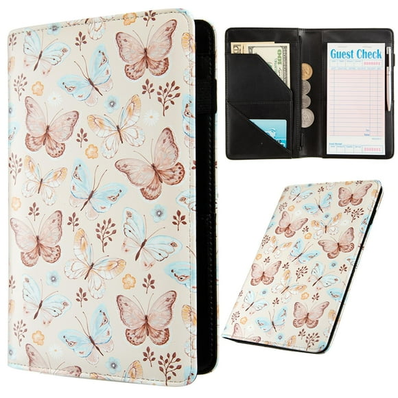 Cartera de piel Server Book AIRMORS Waitress con bolsillo con cremallera