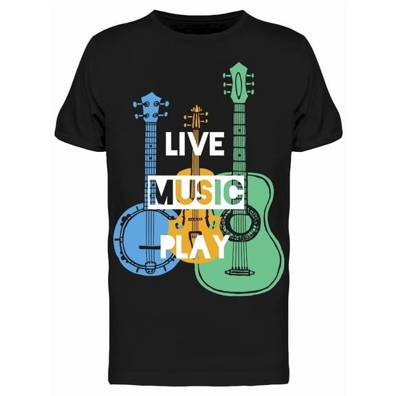 Live Music Play T-Shirt Men -Image by Shutterstock, Male 3X-Large